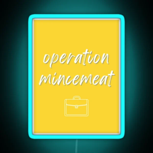 Operation Mincemeat Title RGB Neon Sign