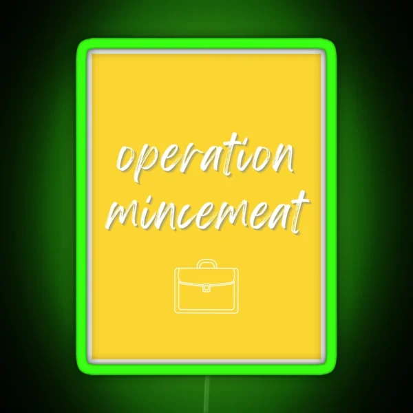 Operation Mincemeat Title RGB Neon Sign