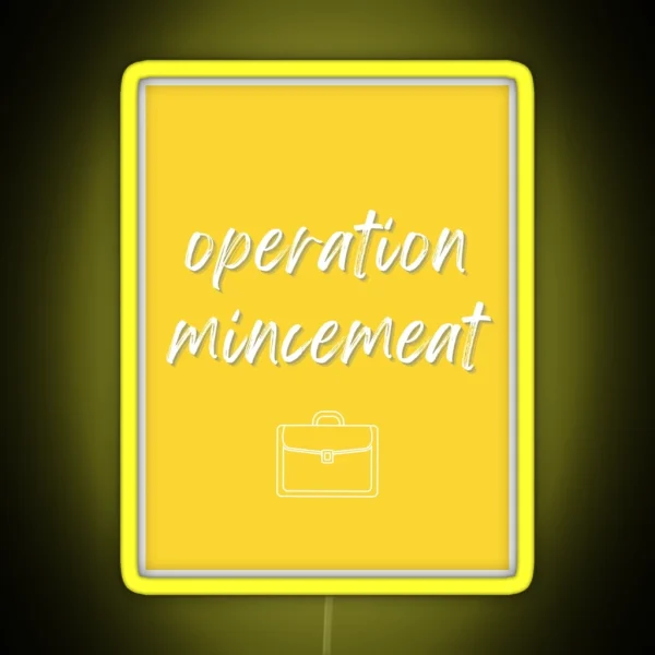 Operation Mincemeat Title RGB Neon Sign