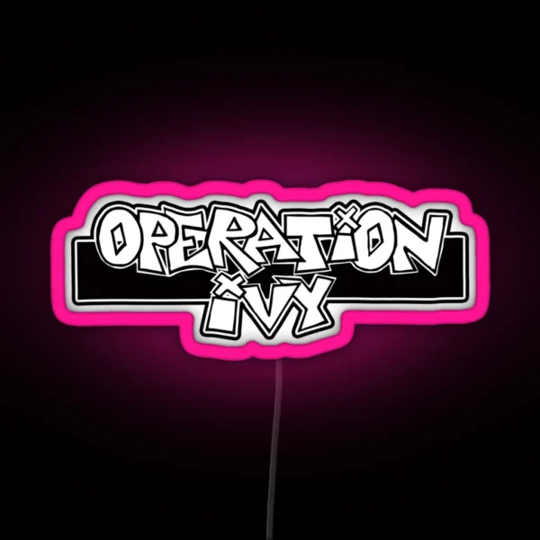 Operation Retro Logo Graphic Gift Men RGB Neon Sign