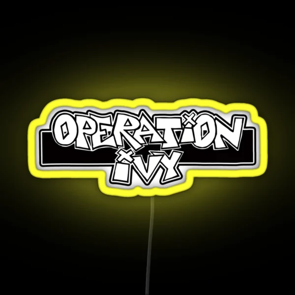 Operation Retro Logo Graphic Gift Men RGB Neon Sign