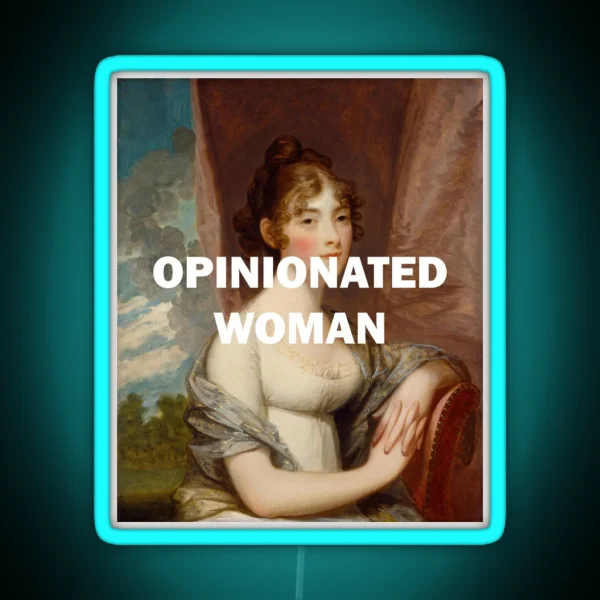 OPINIONATED WOMAN RGB Neon Sign