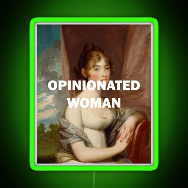 OPINIONATED WOMAN RGB Neon Sign