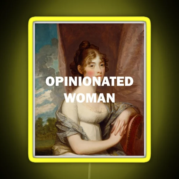 OPINIONATED WOMAN RGB Neon Sign