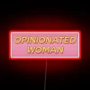 Add edgy personality to your space with vibrant opinions sign.