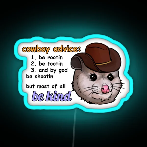 Opossum Advice RGB Neon Sign