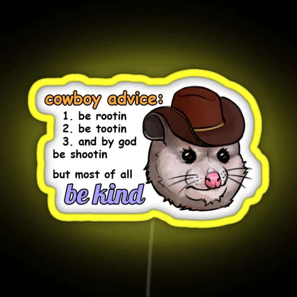 Opossum Advice RGB Neon Sign