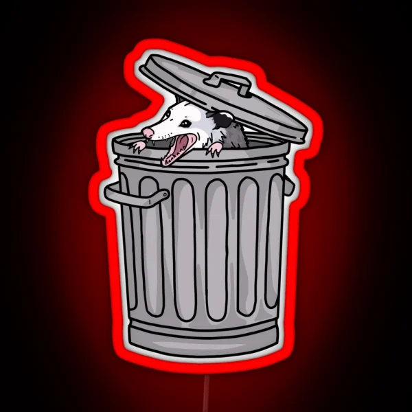 Opossum Trash Cat RGB Neon Sign