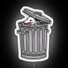 Colorful Opossum Trash Cat LED Sign with Vibrant Neon Accents