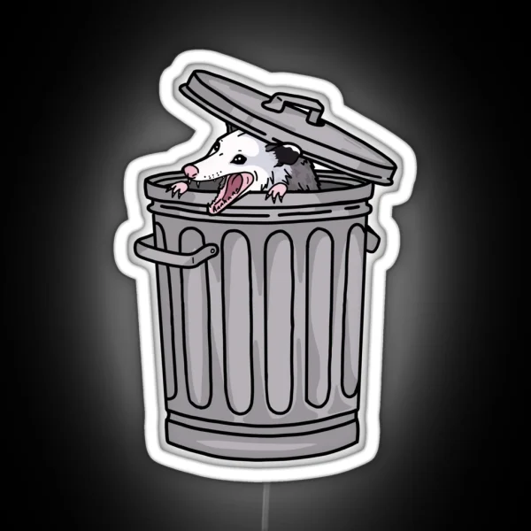 Opossum Trash Cat RGB Neon Sign