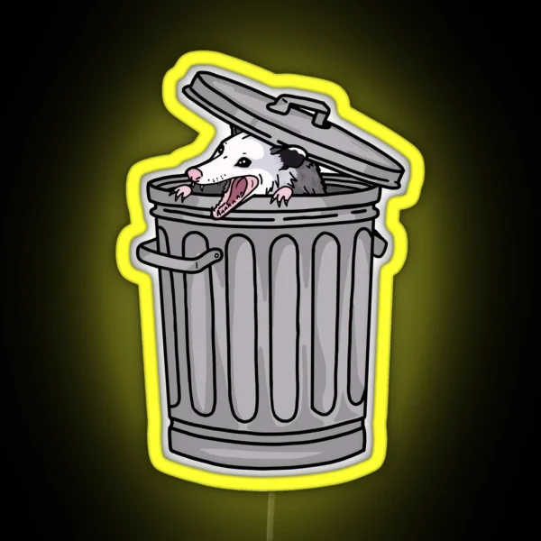 Opossum Trash Cat RGB Neon Sign