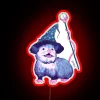 Magical opossum wizard illuminates your space with colorful glowing charm.