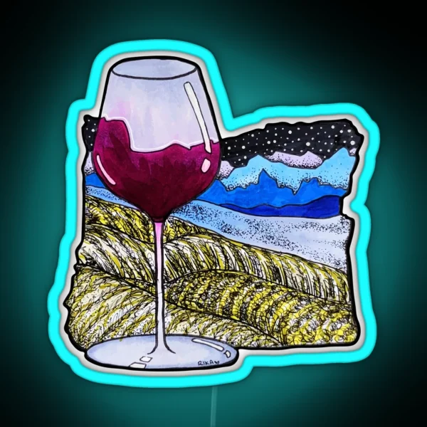 OR Wine Country RGB Neon Sign