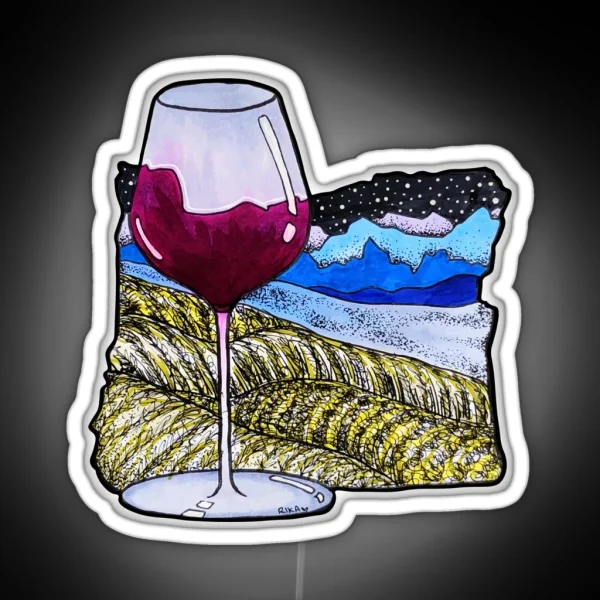 OR Wine Country RGB Neon Sign