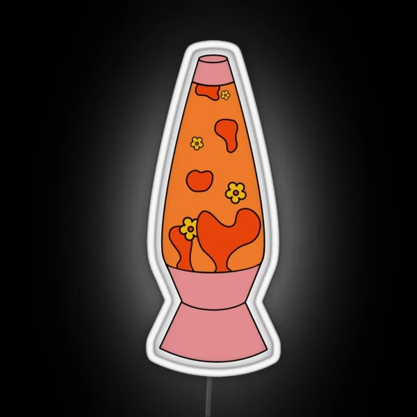 Orange 70s Funky Retro Lava Lamp RGB Neon Sign