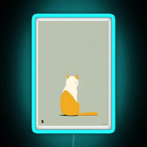 Orange Cat RGB Neon Sign