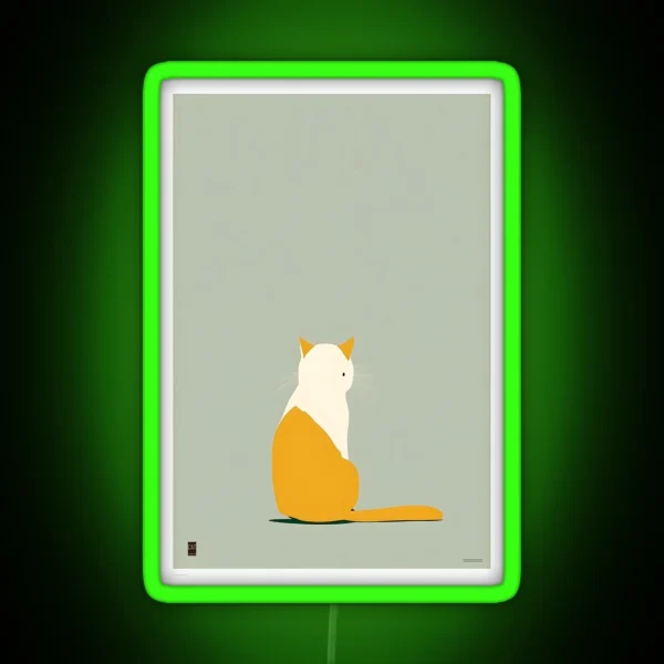 Orange Cat RGB Neon Sign
