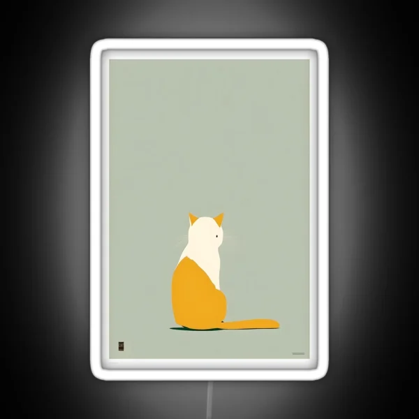 Orange Cat RGB Neon Sign