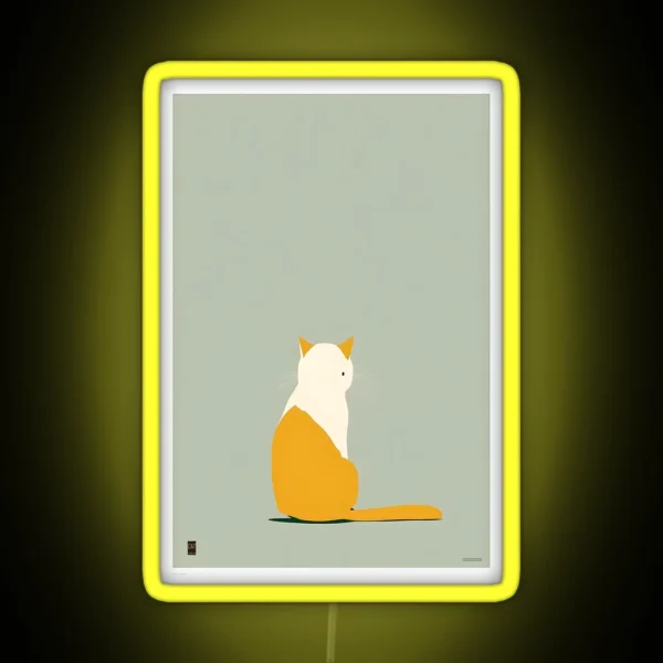Orange Cat RGB Neon Sign