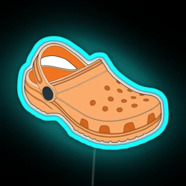 Orange Crocs RGB Neon Sign