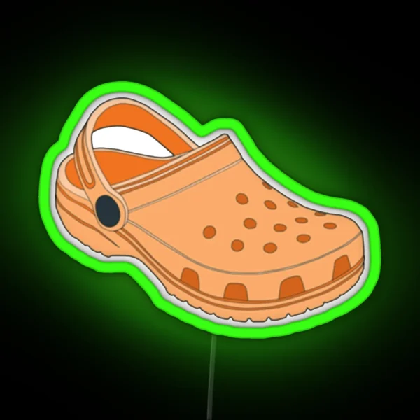 Orange Crocs RGB Neon Sign
