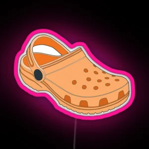 Orange Crocs RGB Neon Sign