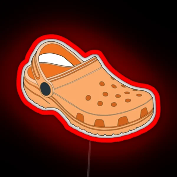 Orange Crocs RGB Neon Sign