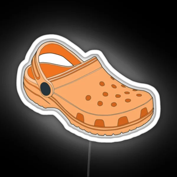 Orange Crocs RGB Neon Sign