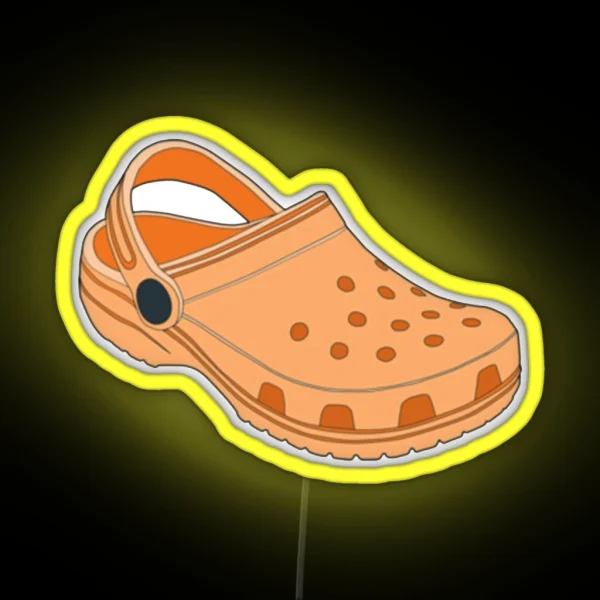 Orange Crocs RGB Neon Sign