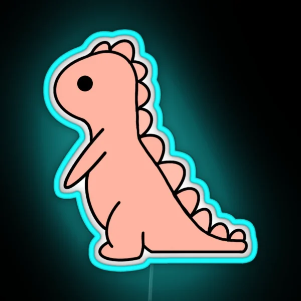 Orange Dinosaur RGB Neon Sign