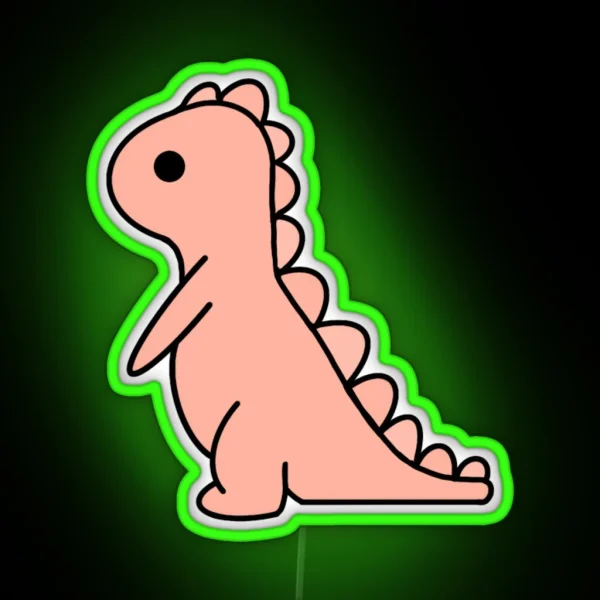 Orange Dinosaur RGB Neon Sign