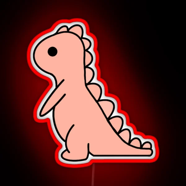 Orange Dinosaur RGB Neon Sign