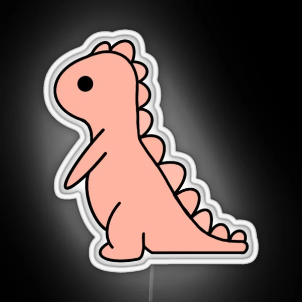 Orange Dinosaur RGB Neon Sign
