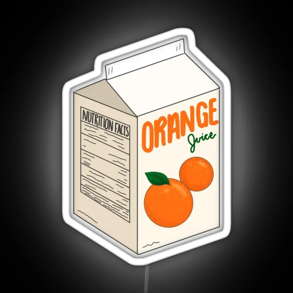 Orange Juice Carton RGB Neon Sign