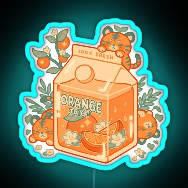 Orange Juice RGB Neon Sign