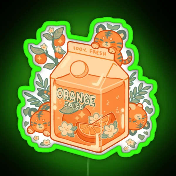 Orange Juice RGB Neon Sign