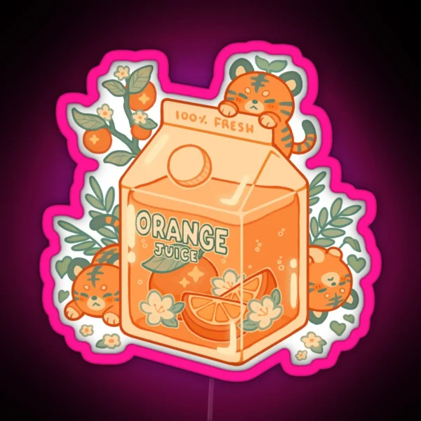 Orange Juice RGB Neon Sign