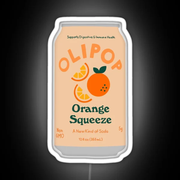 Orange Squeeze Olipop RGB Neon Sign