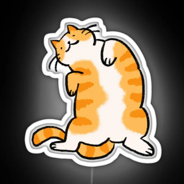 Orange Tabby Cat RGB Neon Sign