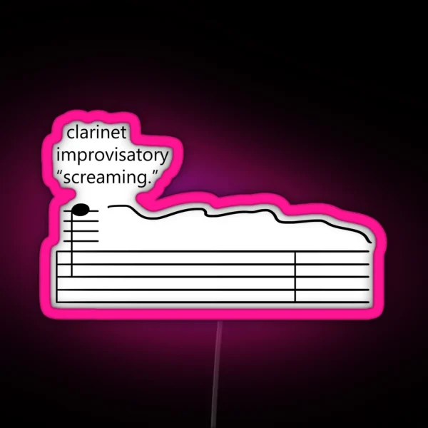 Orchestra Musical Meme Sheet Music Notation Clarinet RGB Neon Sign
