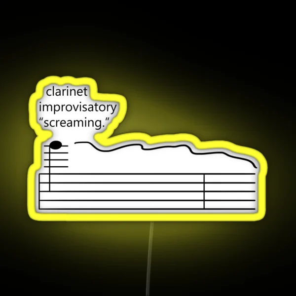 Orchestra Musical Meme Sheet Music Notation Clarinet RGB Neon Sign