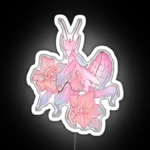 Orchid And Orchid Mantis RGB Neon Sign