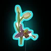 RGB neon art decor sign featuring bee orchid design inspiration