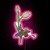 Whimsical Orchid Bee and Bee Orchid Neon Color Changing Sign