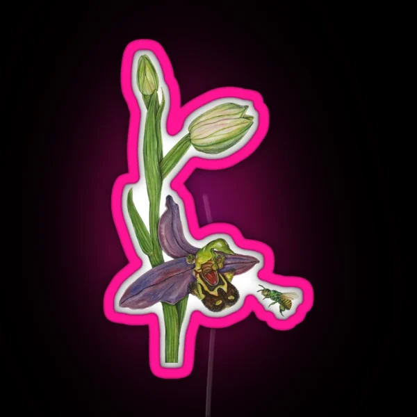 Orchid Bee And The Bee Orchid RGB Neon Sign