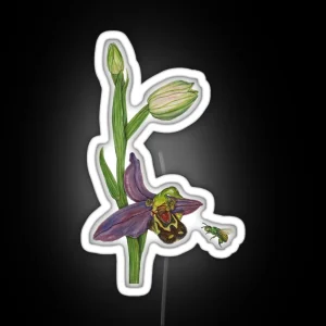 Orchid Bee And The Bee Orchid RGB Neon Sign