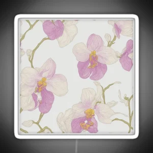 Orchid Flowers RGB Neon Sign