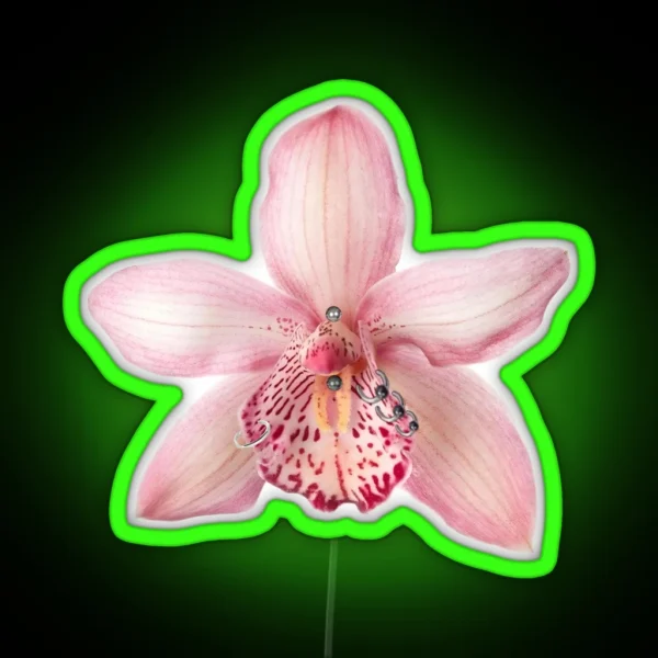 Orchid With Piercings RGB Neon Sign
