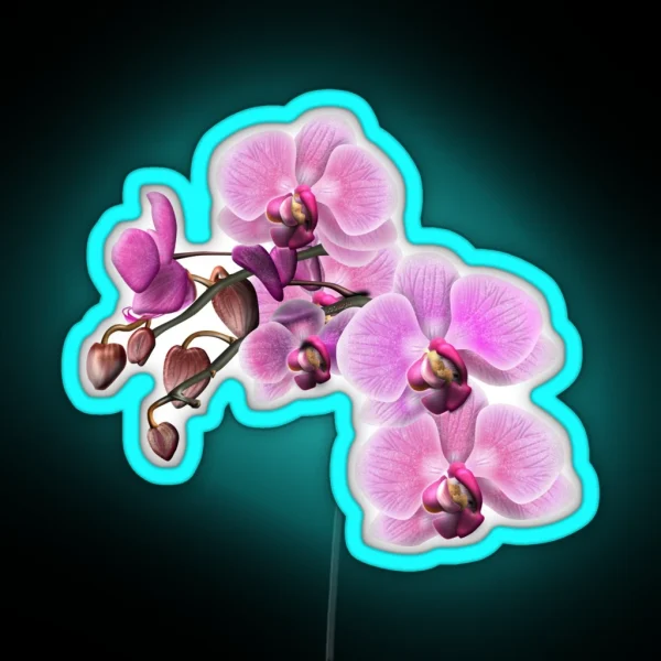 Orchids In Bloom RGB Neon Sign