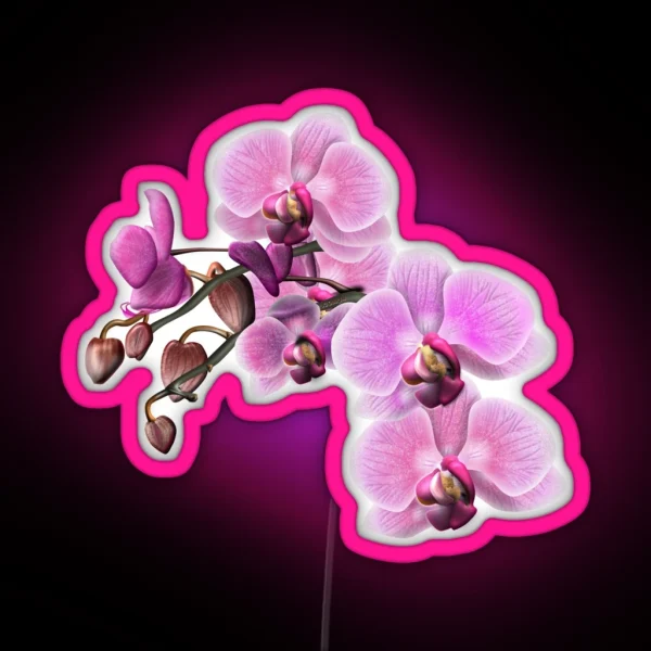Orchids In Bloom RGB Neon Sign